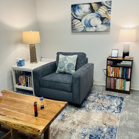 Office reading nook and resources